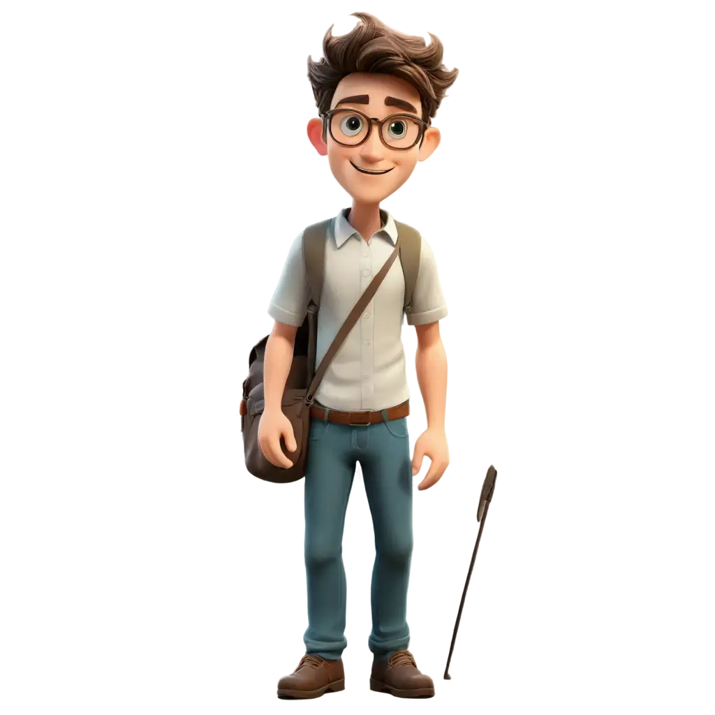 Friendly-Cartoon-Botanist-Boy-PNG-with-Large-Blue-Eyes-in-Glasses-Pixar-Style-3D-Image