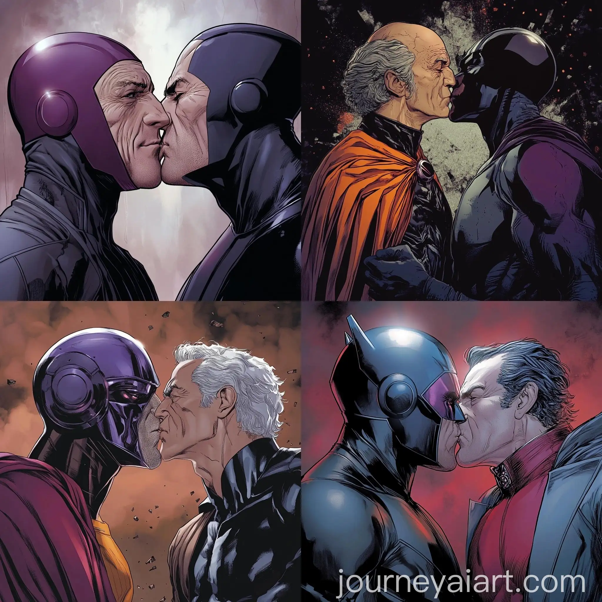 Professor-X-and-Magneto-Kissing-Art-Emotional-Moment-in-SciFi-Romance