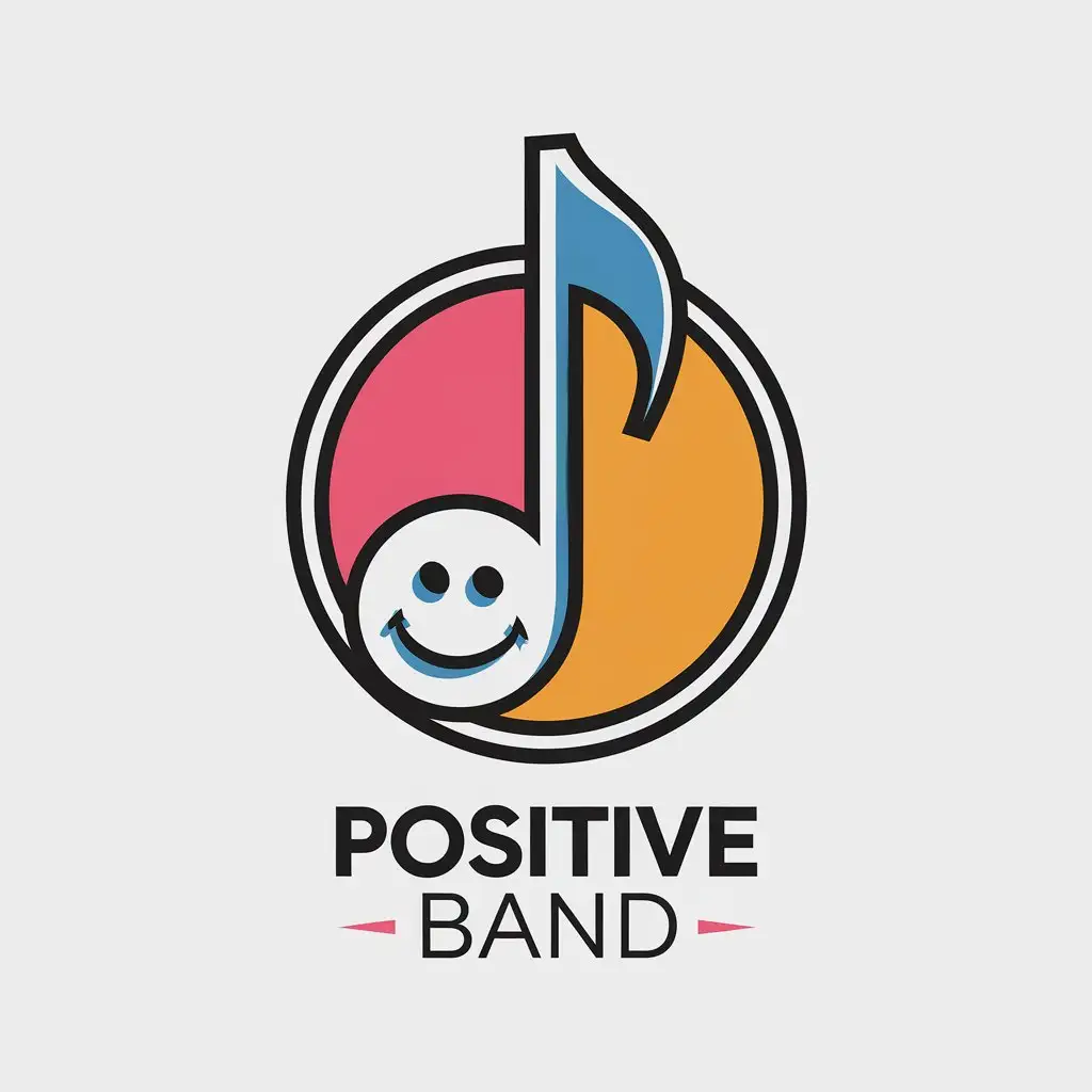 LOGO-Design-For-Positive-Band-Minimalistic-Art-Symbolizing-Positive-Pop-Music