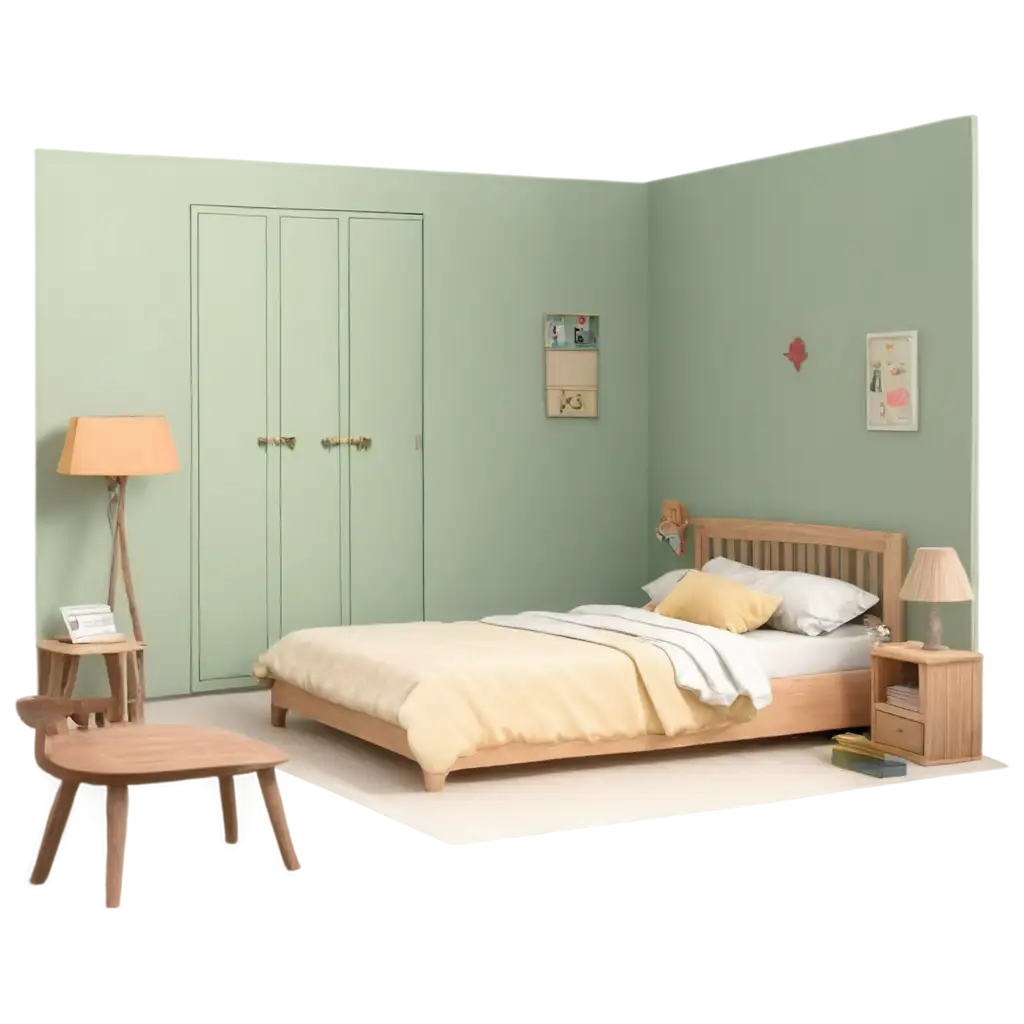 Cute-Cartoon-Bedroom-with-Simple-Door-PNG-Image-Ideal-for-Fun-Design-Projects