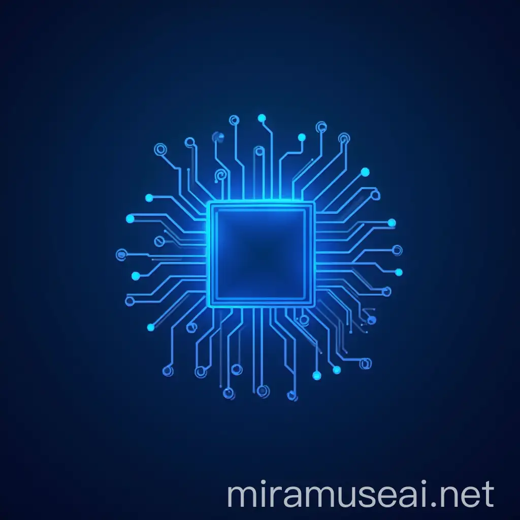 Blue IC Circuit Icon for APK File