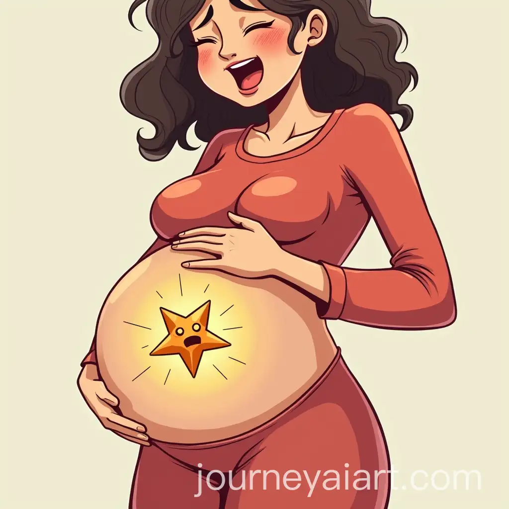 Pregnant-Woman-with-Frightened-Star-Inside-Belly
