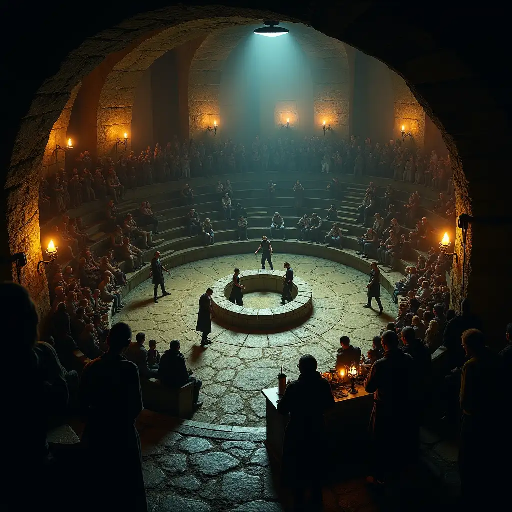 Underground-Medieval-Fantasy-Arena-with-Secret-Betting-Scene