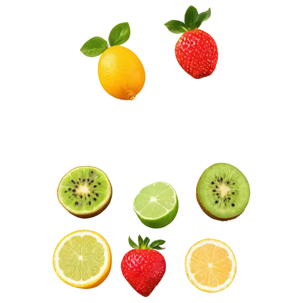 Vibrant-PNG-Image-of-Mixed-Fruits-Oranges-Kiwi-Lime-Strawberries-Lemon