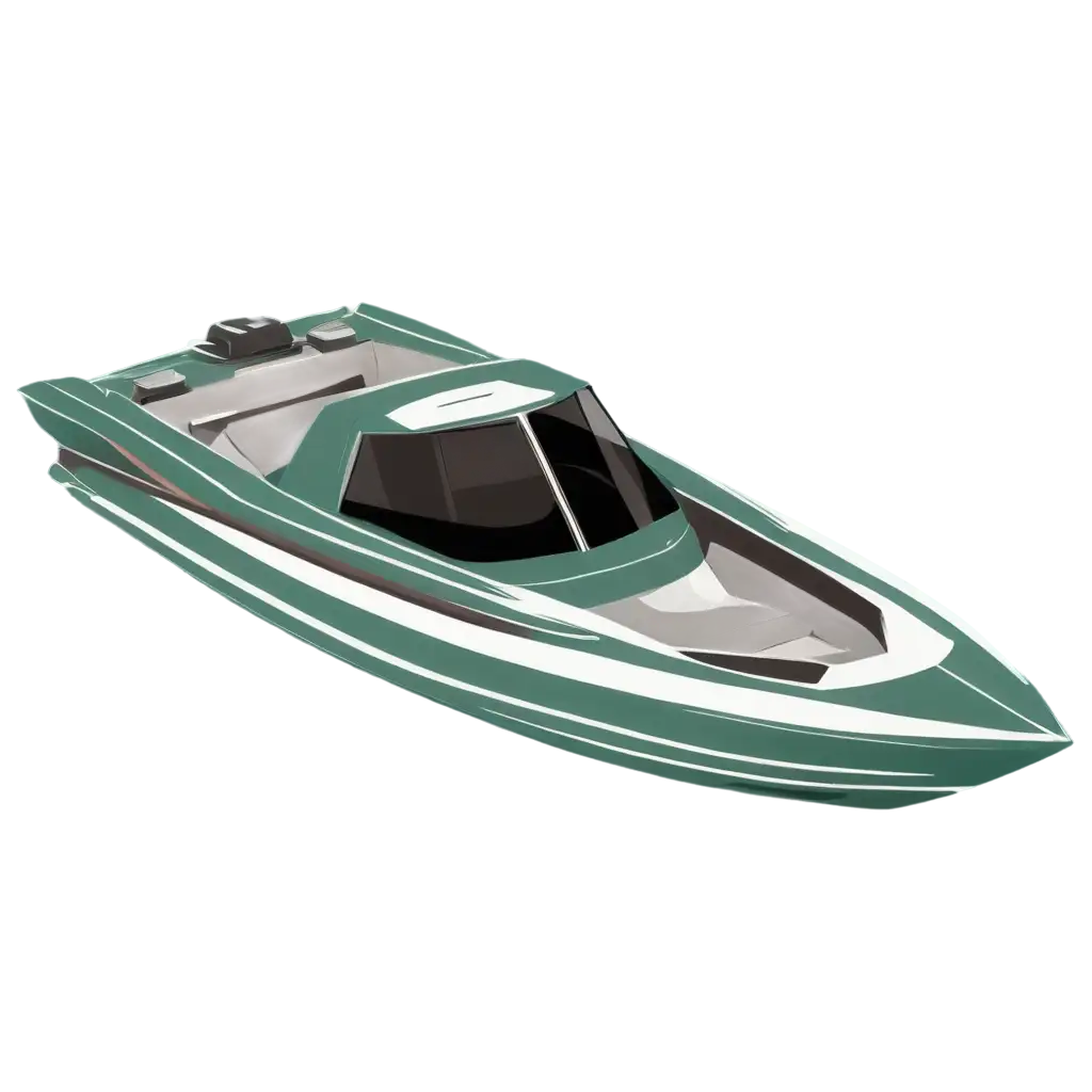 cartoon illustration of jet speed boat