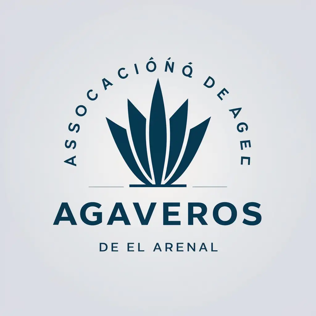 LOGO Design For Asociacin De Agaveros De El Arenal Minimalist Blue Agave Plant Affiliation