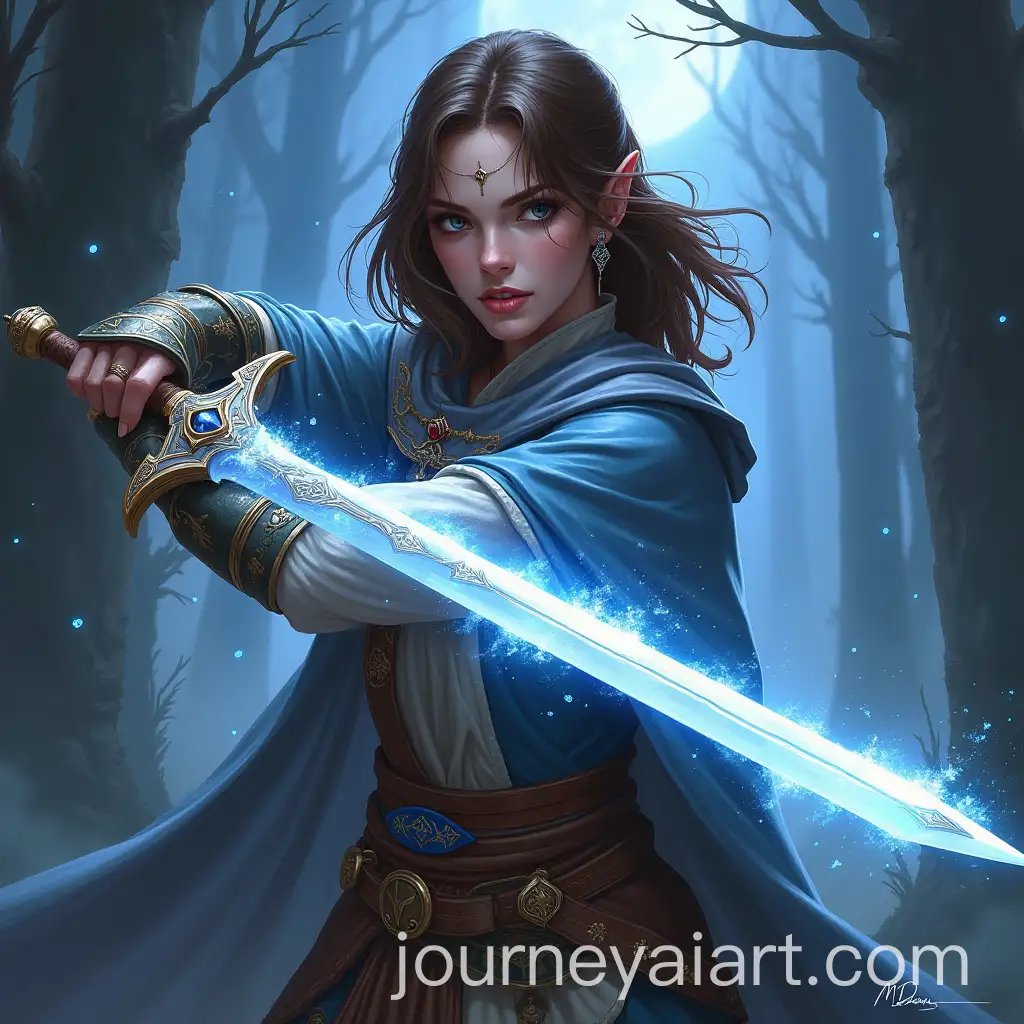 HalfElf-Magus-with-Longsword-in-Mystic-Battle-Setting