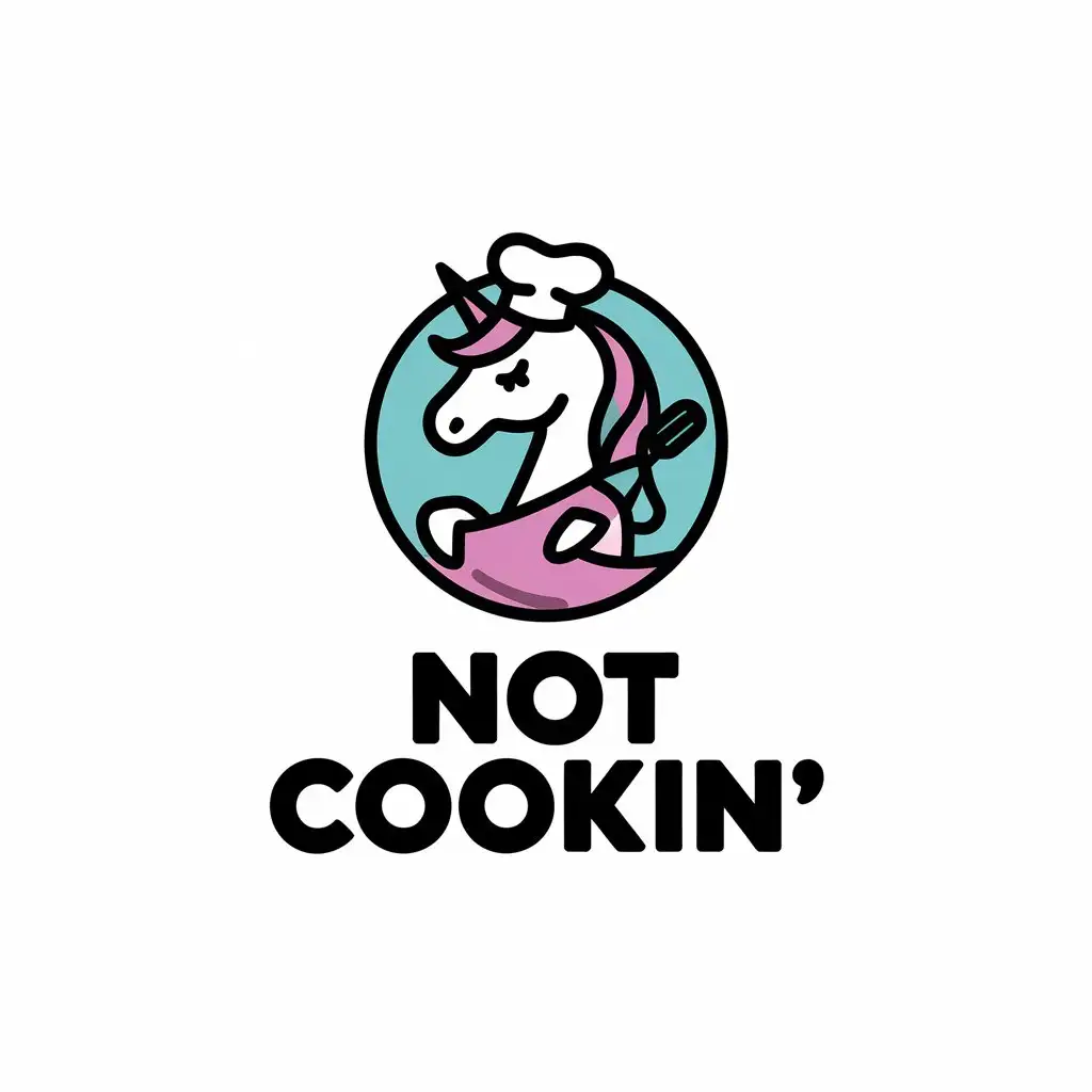 LOGO Design for Not Cookin Unicorn Symbol in Entertainment Industry