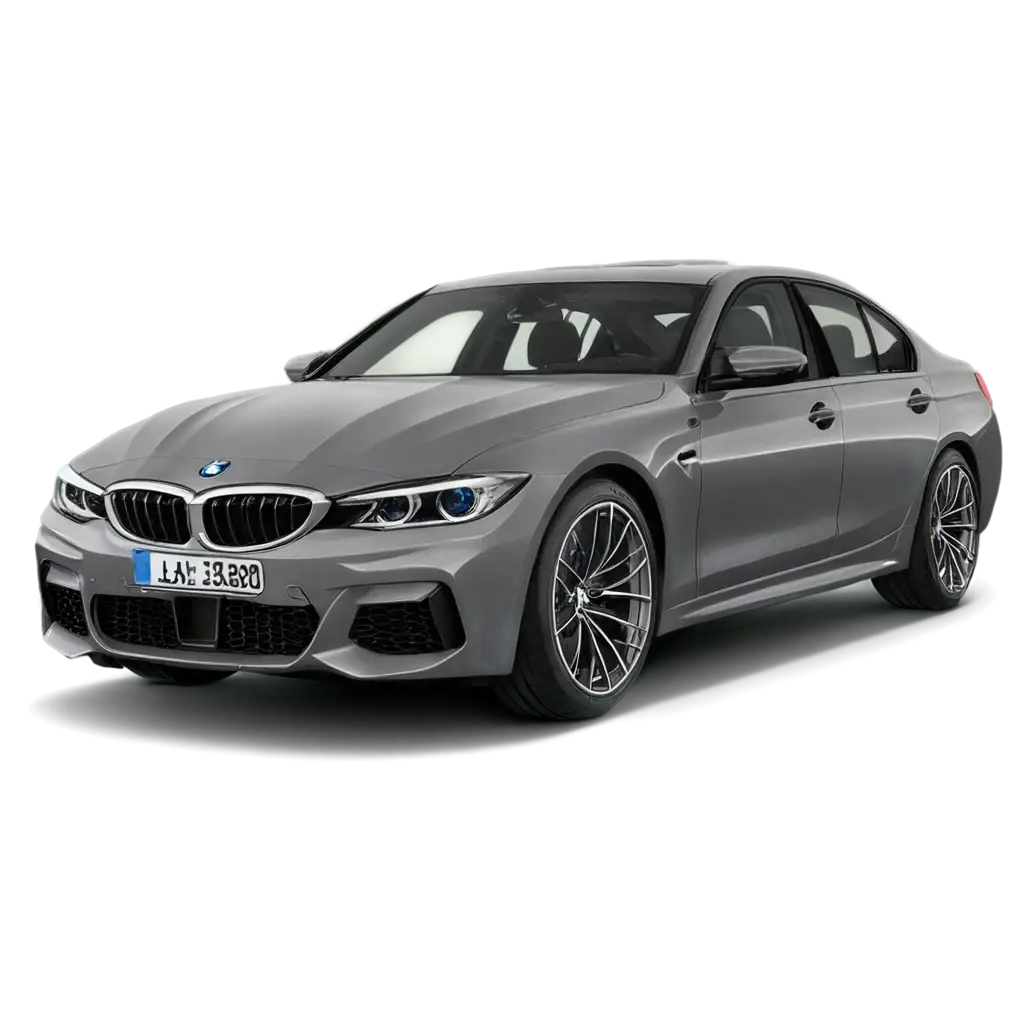 BMW-M340i-G20-LCI-2023-PNG-Image-Grey-Car-with-Mesh-Silver-Wheels-Crossing-the-Finish-Line