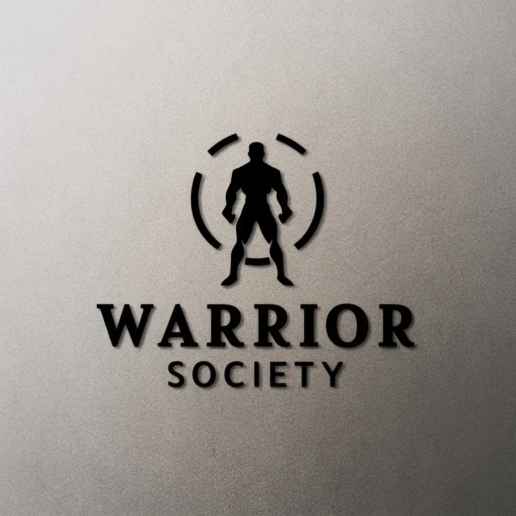 LOGO Design For Warrior Society Minimalist Symbol for Strength and Masculinity