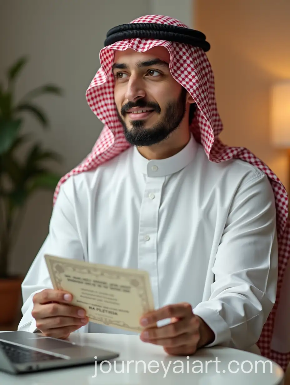 Arabic-Person-Receives-Visa-Document
