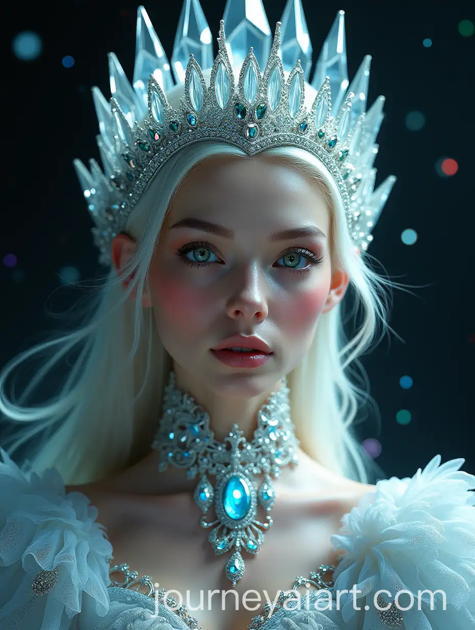 AI-Art-Prompt-ExpansionFuturistic-Portrait-of-a-European-Woman-with-Crystal-Adornments-and-Mystical-Aura