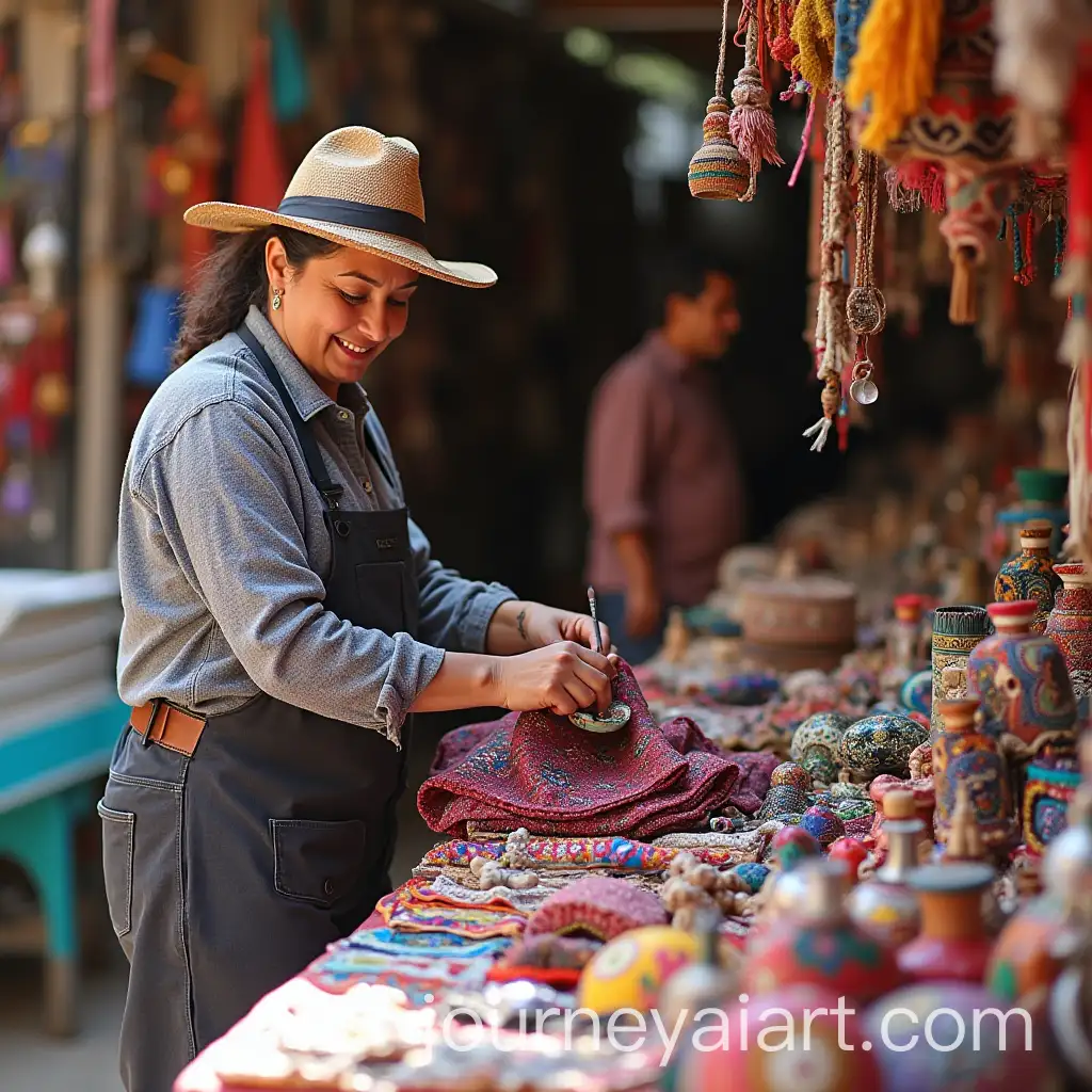 Mexican-Artisans-Selling-Handicrafts-in-Vibrant-Market