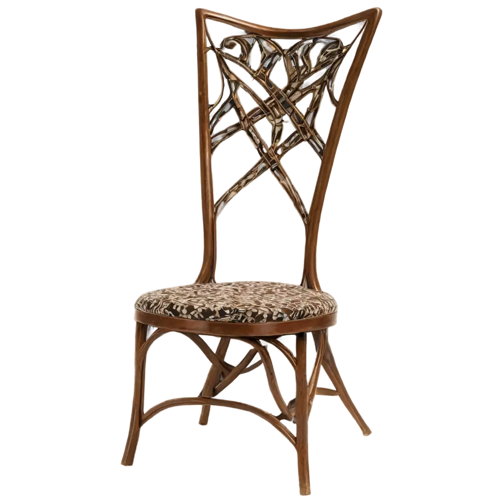 Art-Nouveau-Style-Chair-PNG-Image-Elegance-and-Intricate-Design-Captured