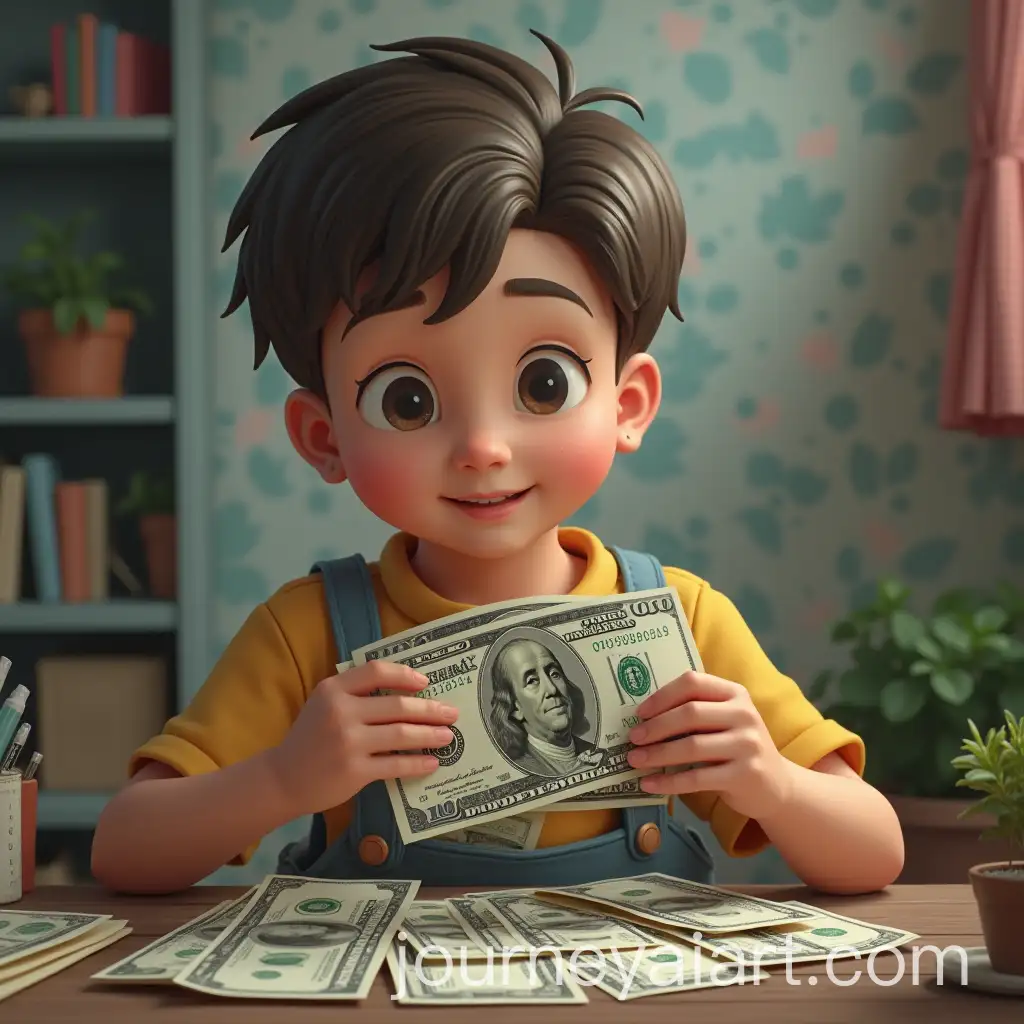 Boy-Sitting-on-Money-Stack