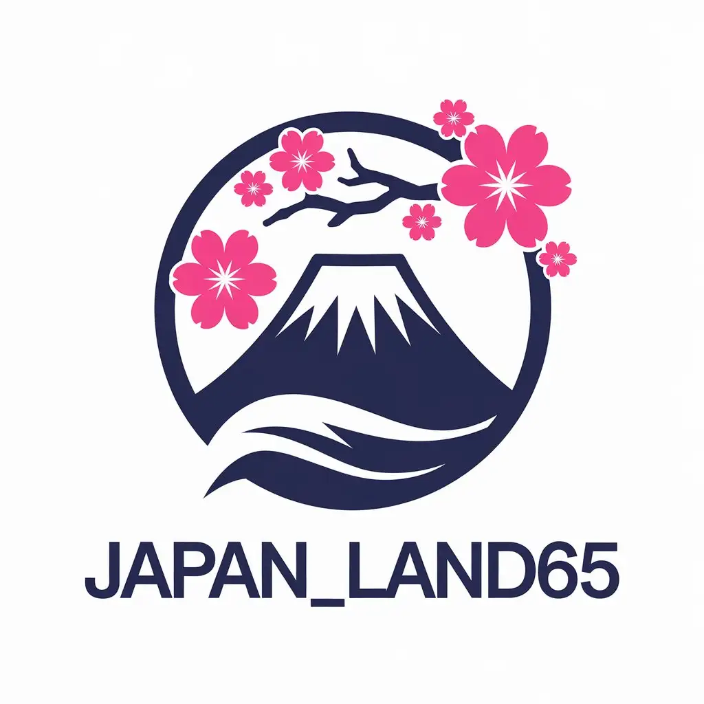 a vector logo design,with the text "Japan_land65", main symbol:Japan,Moderate,be used in Retail industry,clear background