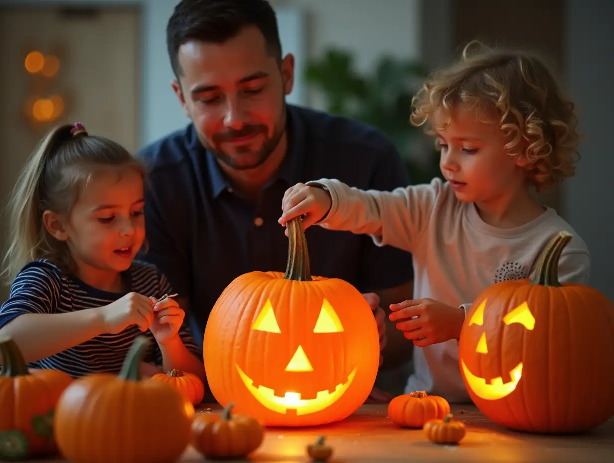 Joyful-Family-Crafting-JackoLanterns