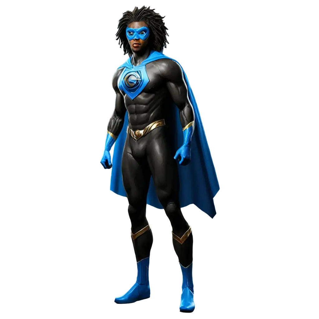 Dynamic-Black-Superhero-with-Lion-Logo-HighQuality-PNG-for-Comic-Book-Art