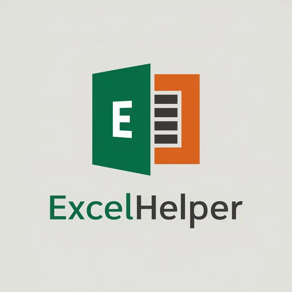 a vector logo design,with the text "ExcelHelper", main symbol:ExcelHelper,Moderate,clear background