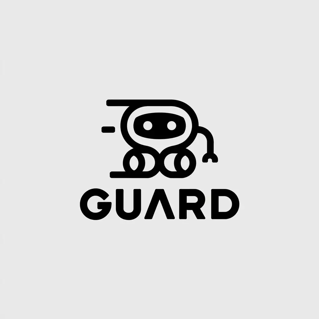 LOGO Design for Guard Minimalistic Vector Logo with Delivery Robot Symbol