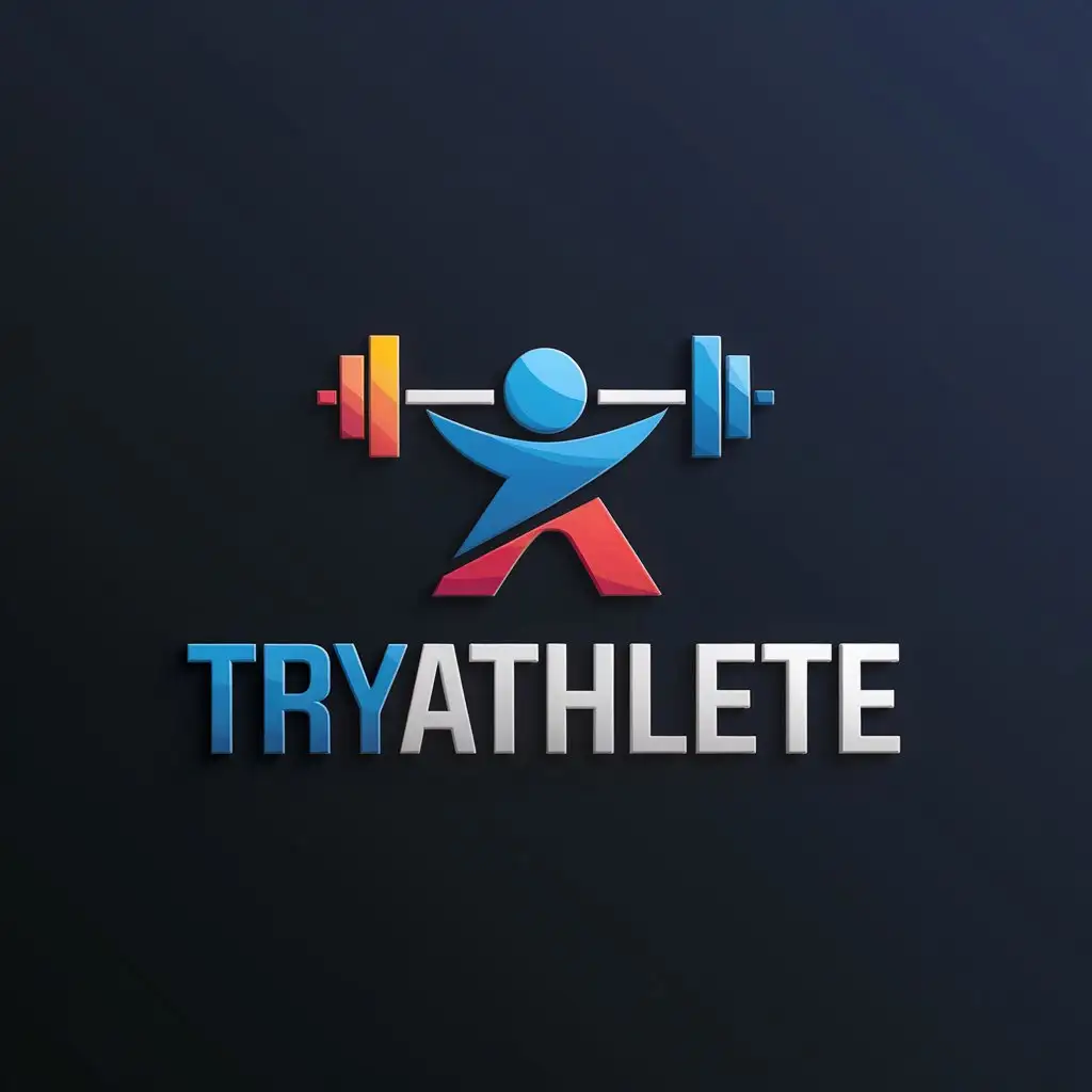 LOGO Design For TryAthlete Modern Gym Logo with Bold Colors and Open Ideas