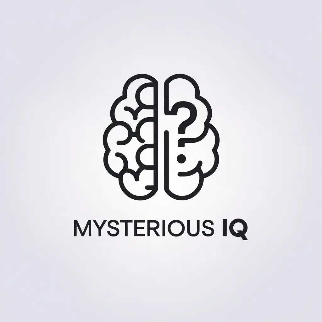 LOGO Design for Mysterious IQ Minimalistic Vector with MystIQ Symbol and Clear Background