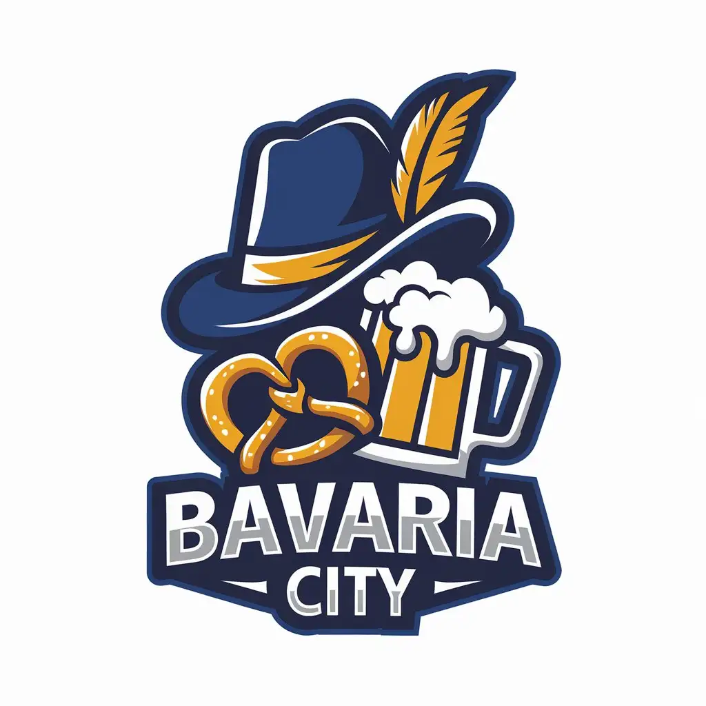 LOGO Design For Bavaria City Modern Cartoonish Style with Bavarian Traditions and Vibrant Colors