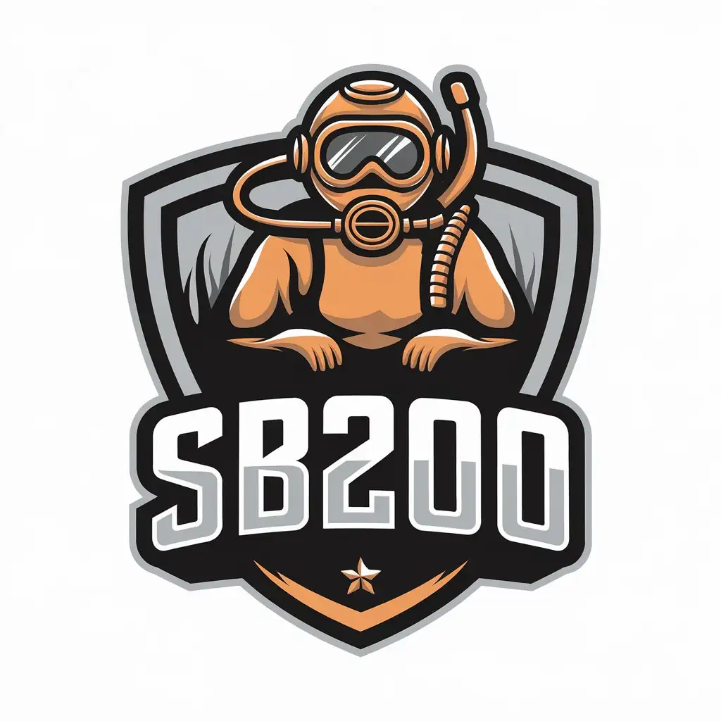 LOGO Design for SB200 Scuba Theme with Moderate Elements and Clear Background