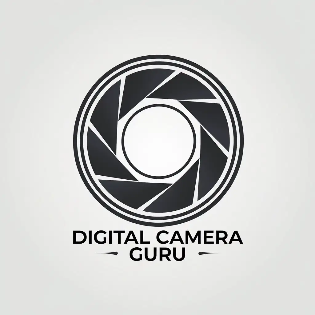 LOGO-Design-for-Digital-Camera-Guru-Minimalistic-Aperture-with-Clear-Background