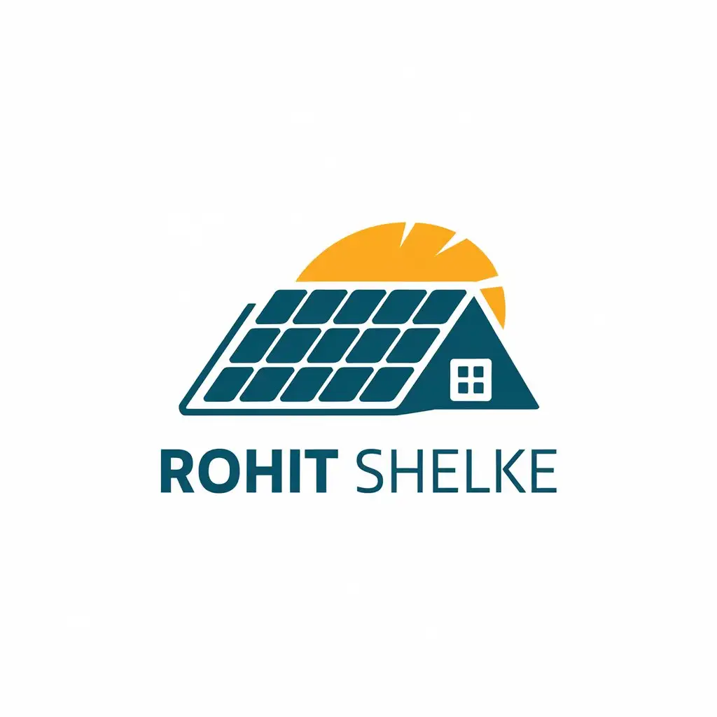 LOGO Design For Rohit Shelke Modern Solar Panel Theme