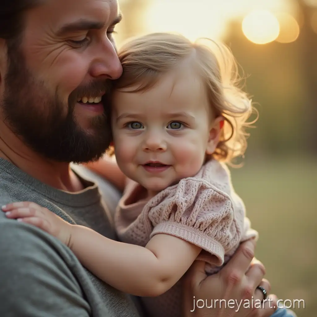 Father-and-Child-Sharing-a-Tender-Moment-Outdoors