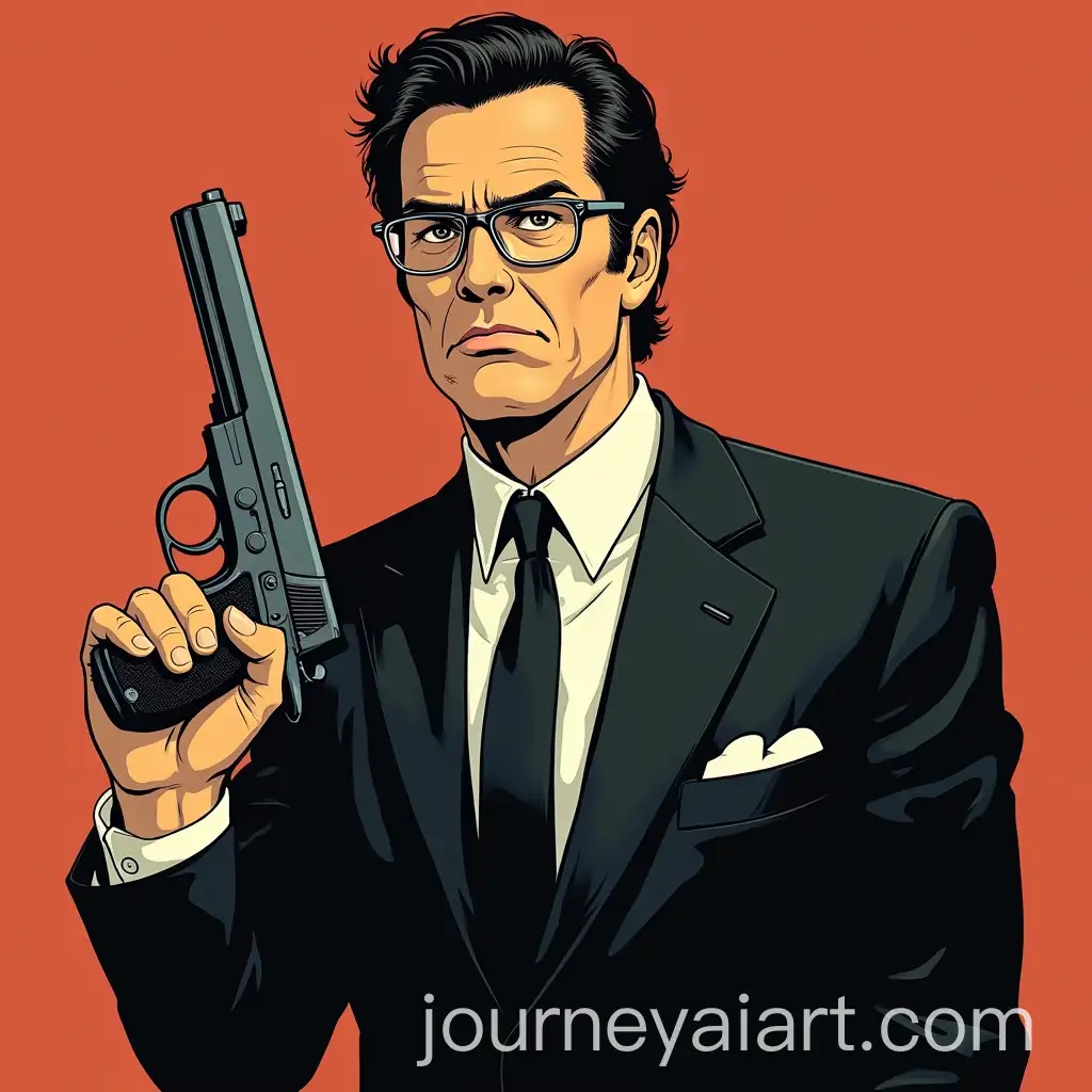 1960s-FBI-Agent-in-a-Classic-Bande-Dessine-Style