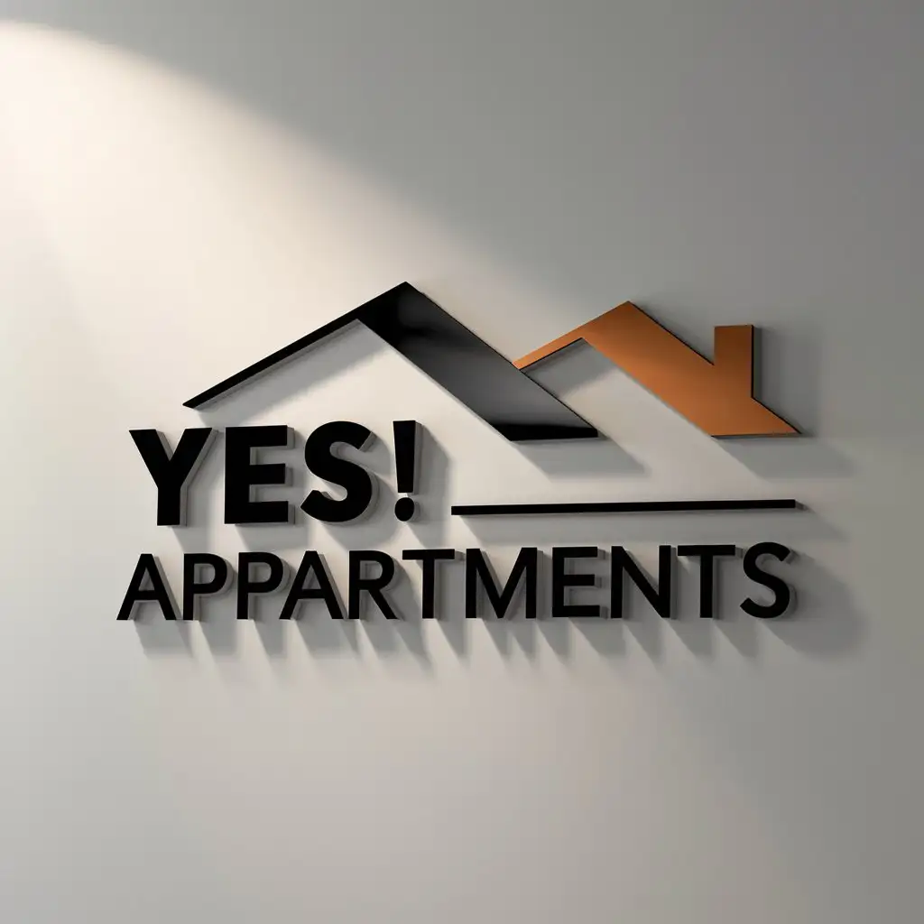 a logo design,with the text "YES! Appartments", main symbol:house,Moderate,clear background