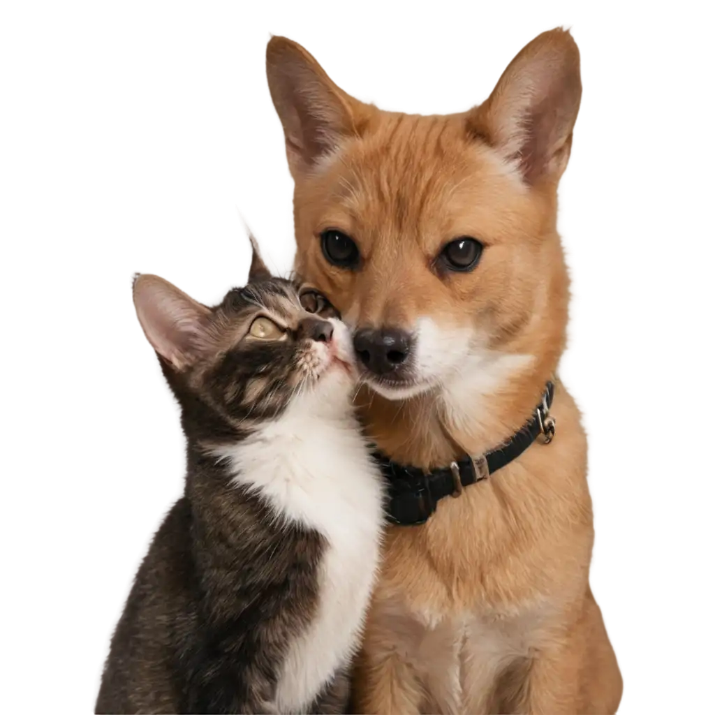 Cute-Cat-Licking-Dog-PNG-HighQuality-Image-for-Various-Creative-Uses