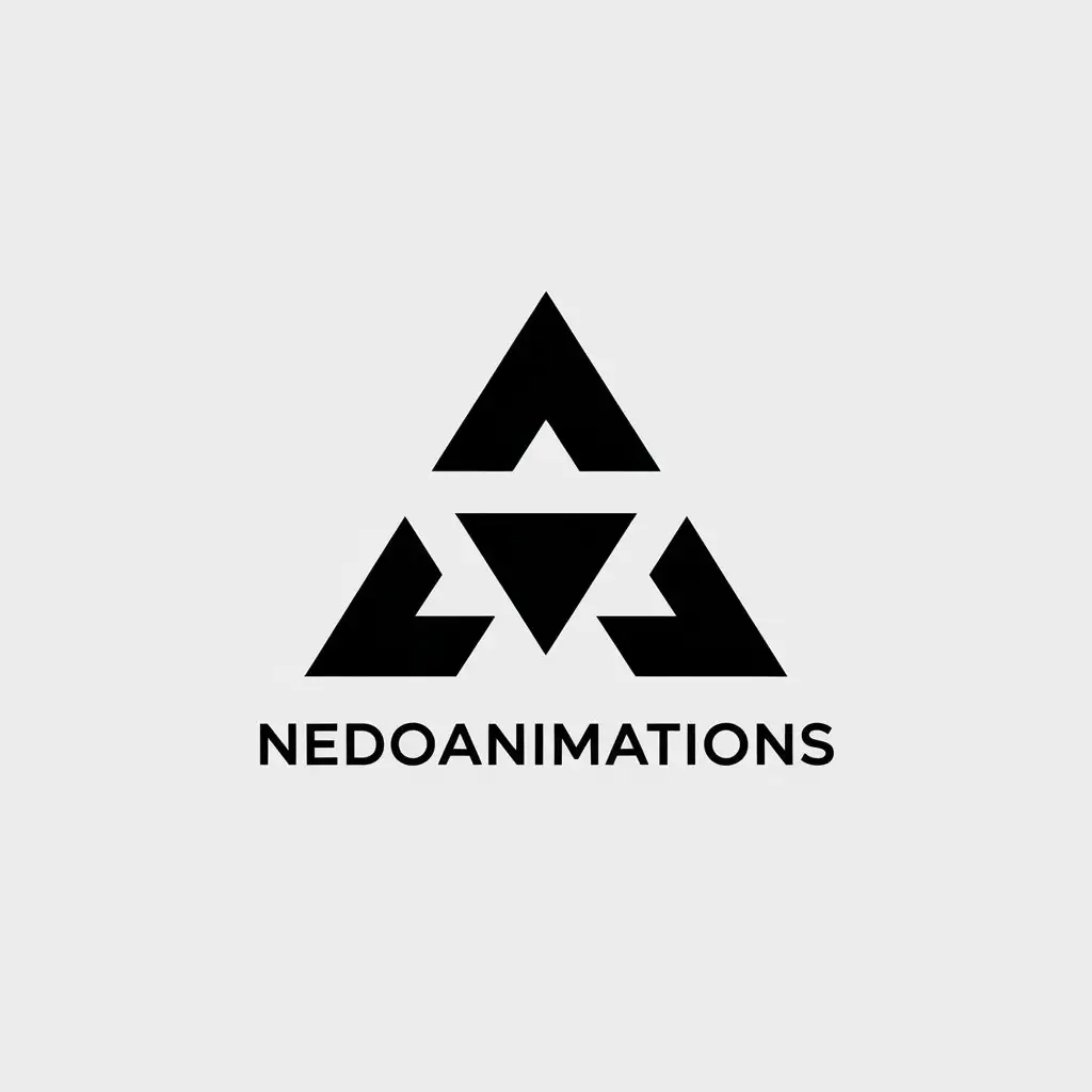 LOGO Design for NedoAnimations Minimalistic Triangle Symbol with Clear Background for Internet Industry