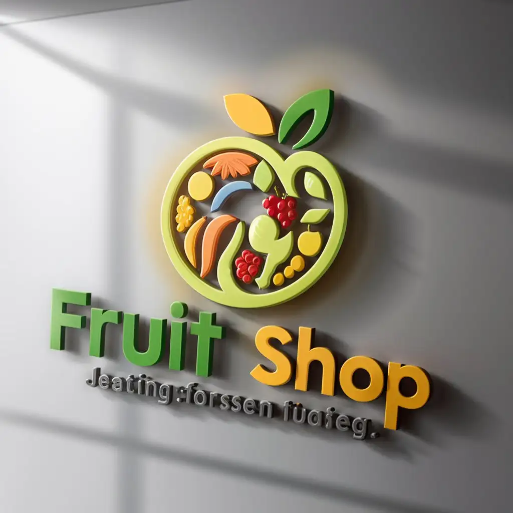 LOGO-Design-For-Fruit-Shop-Vibrant-Fruit-Symbol-on-Clear-Background