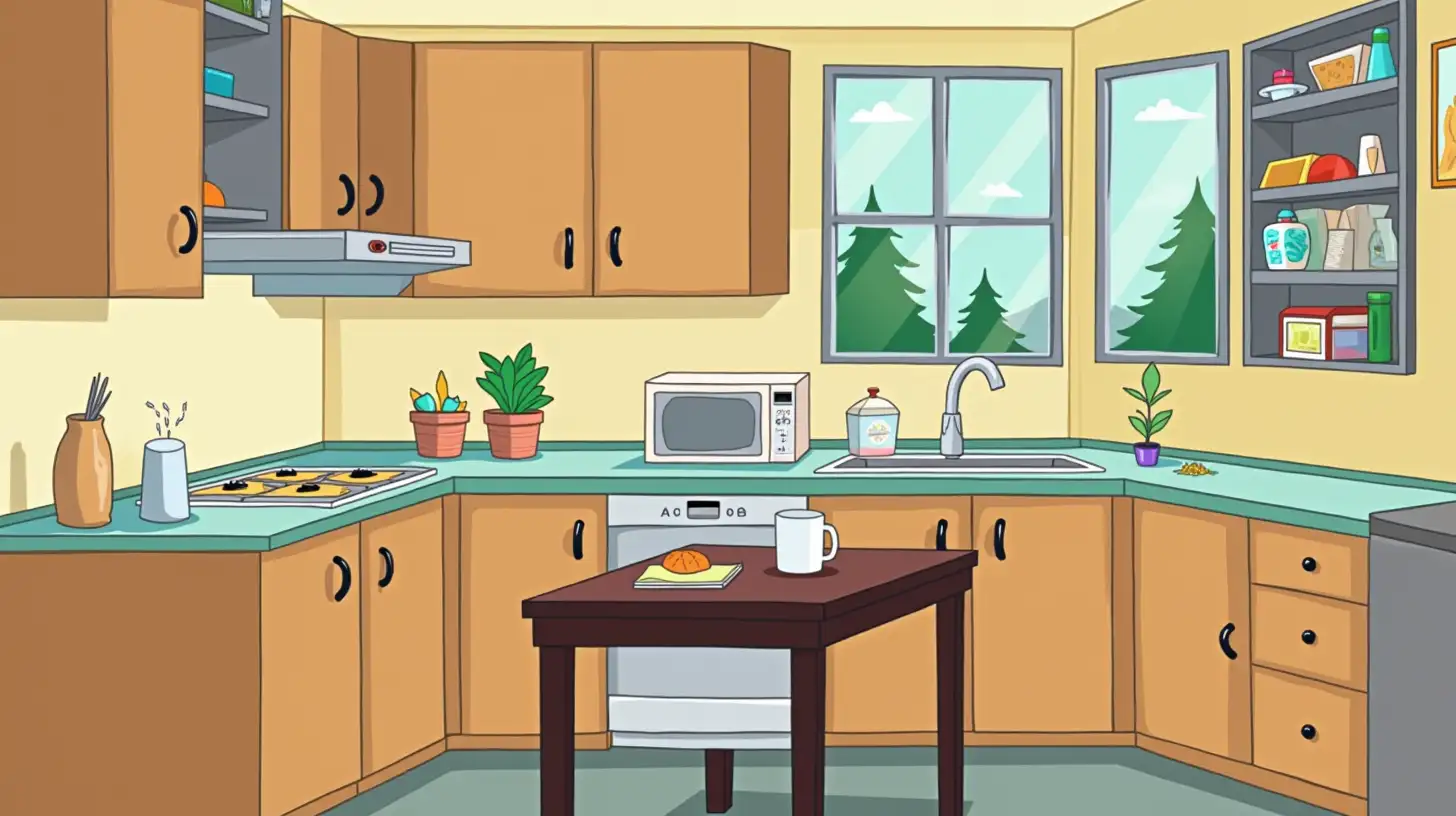 Southpark Style Kitchen with Kitchen Table