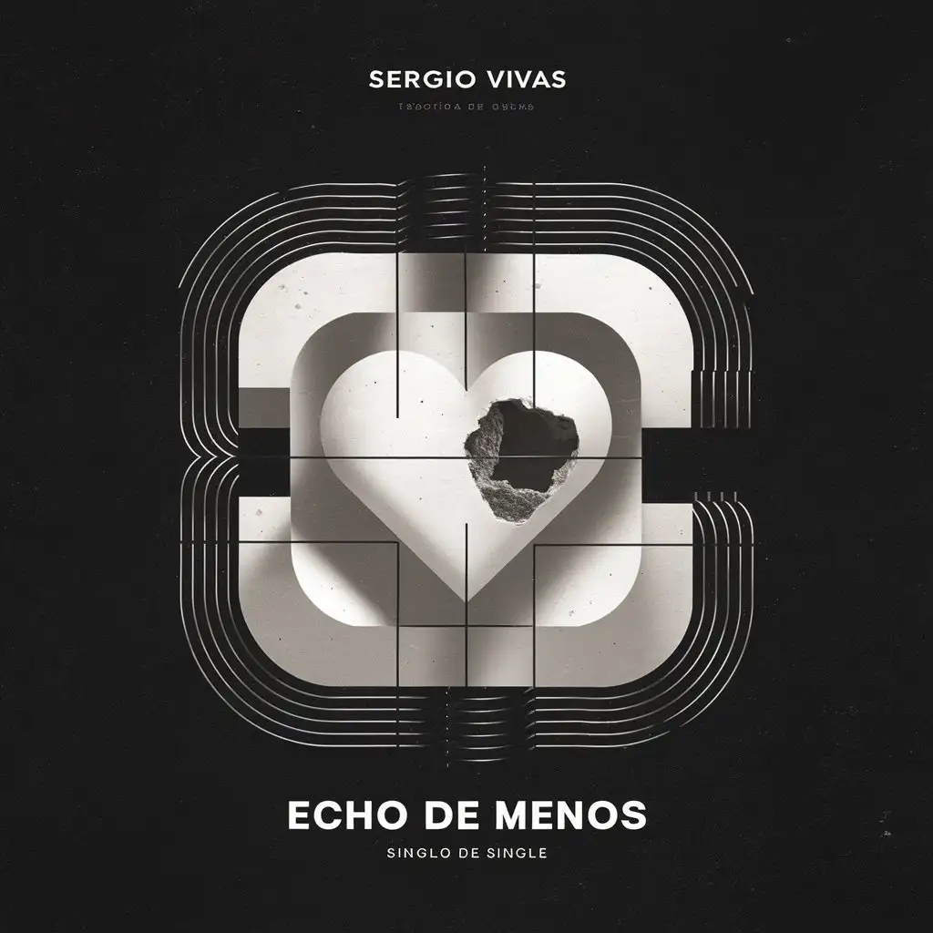 Book Cover Design Echo de menos by Sergio Vivas in Saul Bass Style