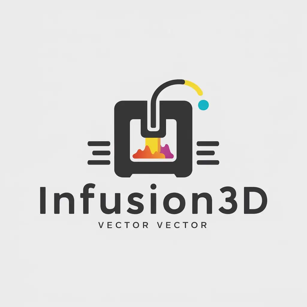 LOGO Design for Infusion3D 3D Printing Theme with Modern and Clean Internet Industry Style