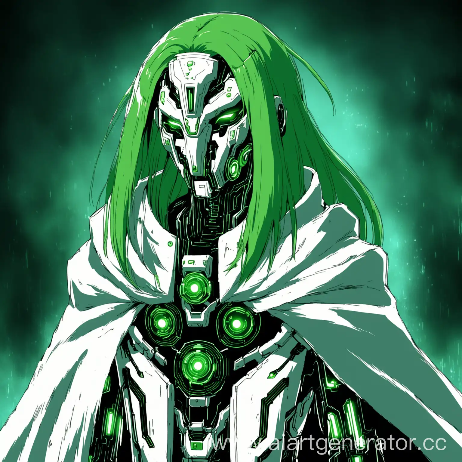 Anime-Character-with-Green-Hair-and-Cybernetic-Mask-Cloaked-in-Mystery