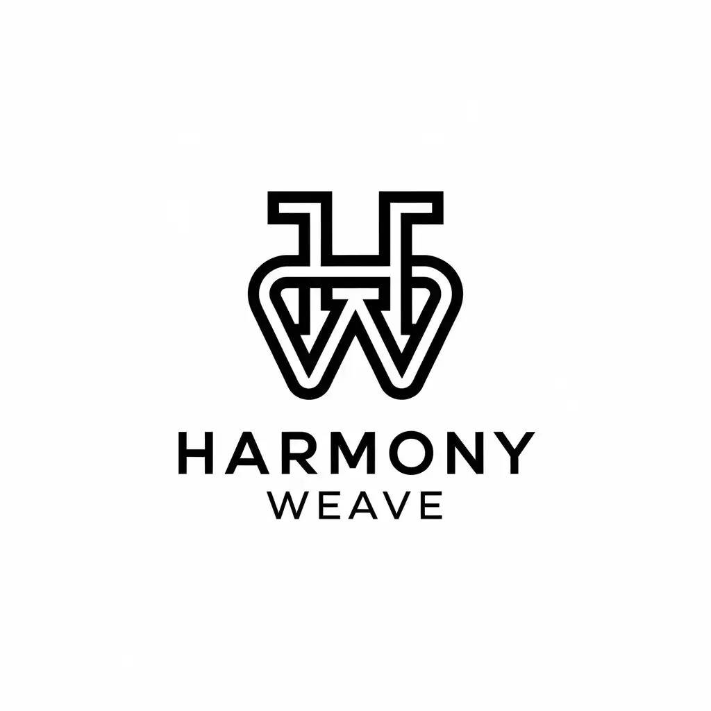 LOGO Design for Harmony Weave Refined Lettering with Traditional Craftsmanship and Modern Appeal