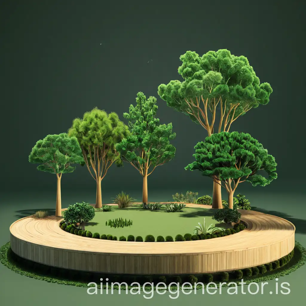 contains more trees in different shapes