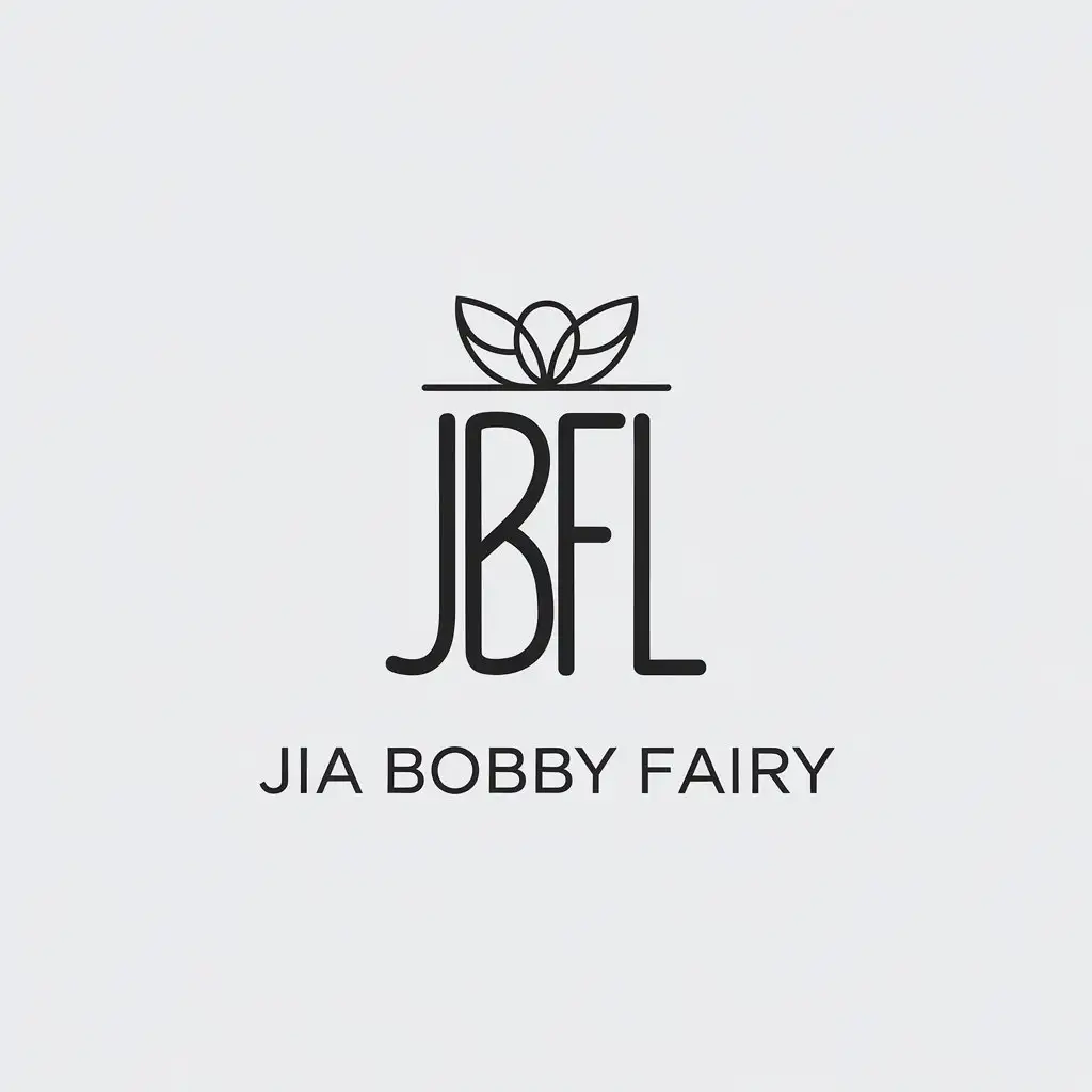 a vector logo design,with the text "Jia Bobby Fairy", main symbol:JBFL,Minimalistic,be used in bathroom industry,clear background