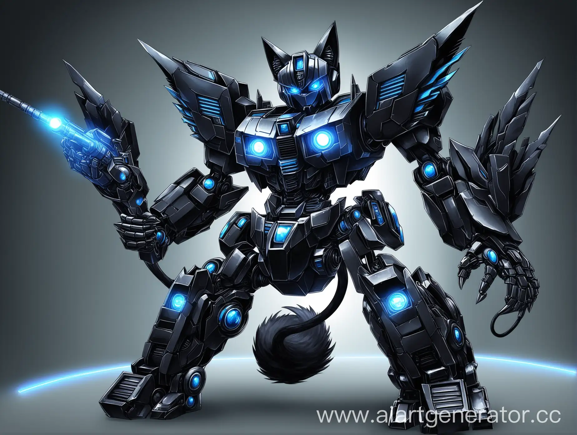 Black-Transformer-Robot-with-Blue-Optics-and-Cat-Ears