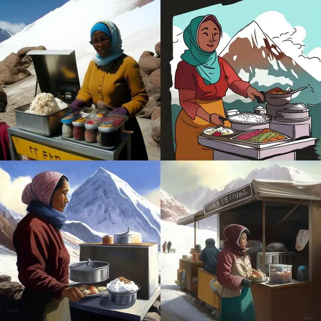 Malay-Lady-Selling-Nasi-Lemak-at-Everest-Mountain