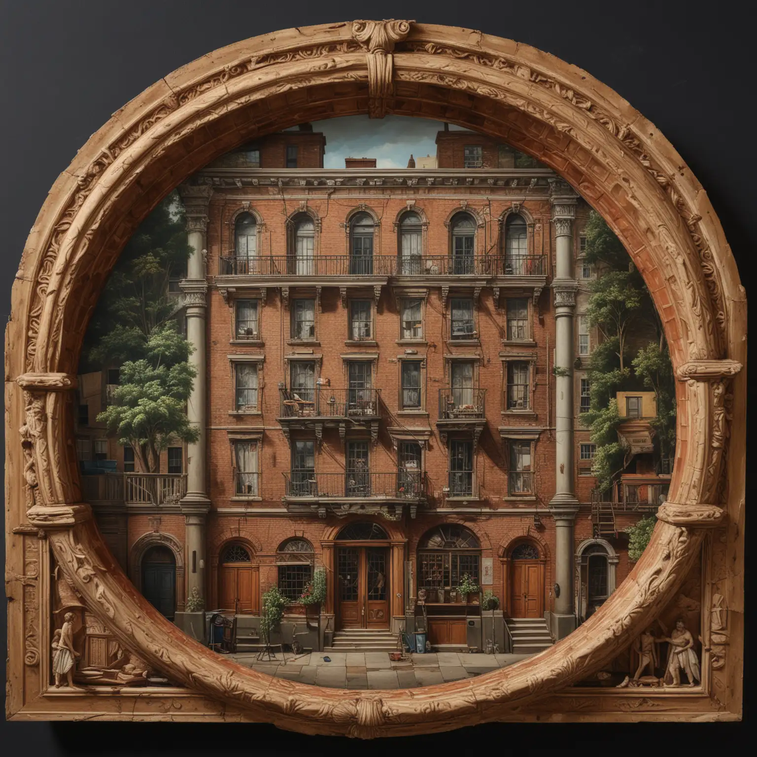 Trompe-De-loeil-Ancient-New-York-Cityscape-by-Claude-Raguet-Hirst