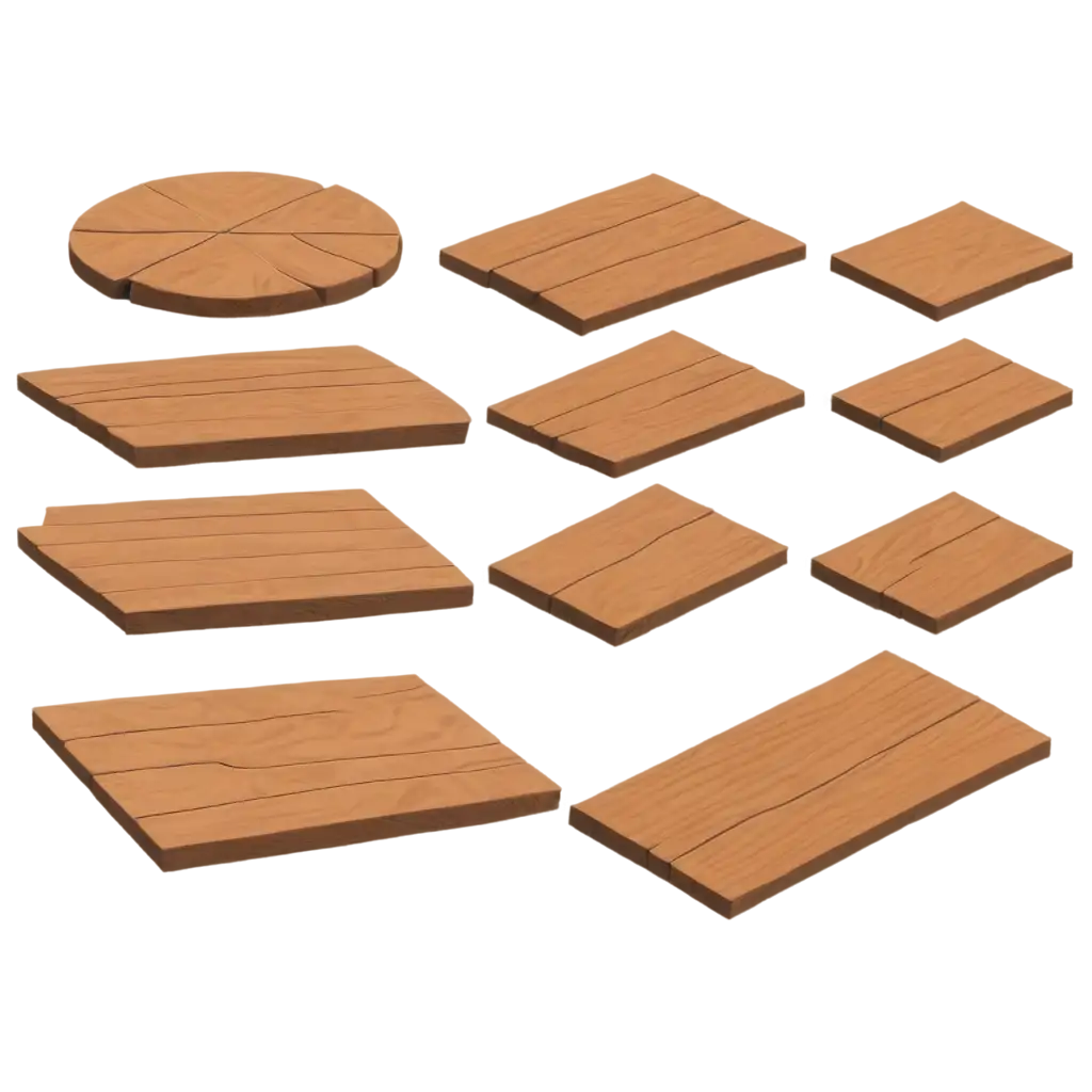 3D-Isometric-Hardwood-PNG-Premium-Quality-Visual-for-Stunning-Designs