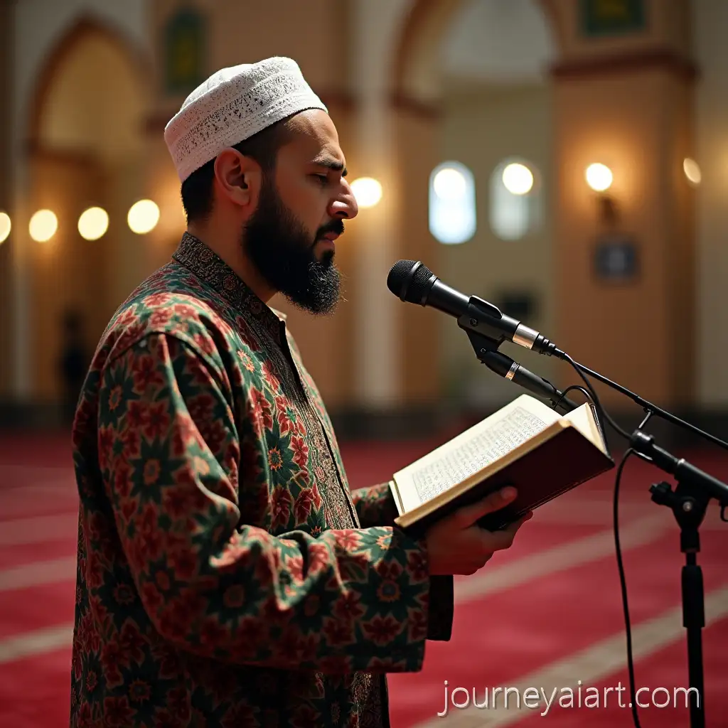 Muslim-Man-Reading-the-QuranAI-Art-Prompt-Expansion-Aloud-in-a-Mosque-with-Colorful-Decorations