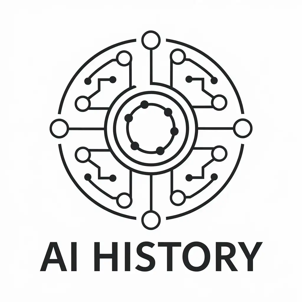 LOGO Design for Ai History Modern Ball Symbol for Technology Industry with Clear Background