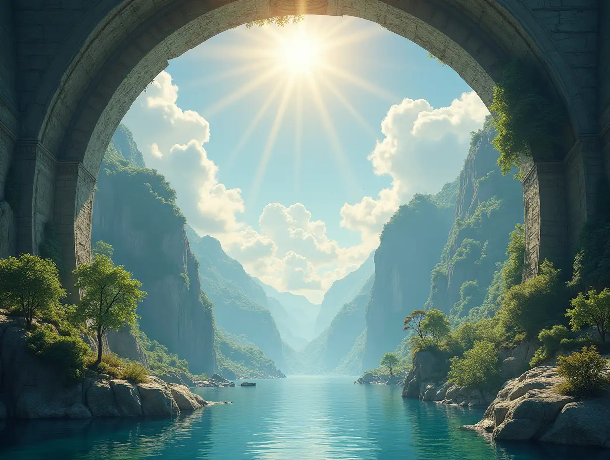 Create for me a photorealistic image of Paradise in Heaven